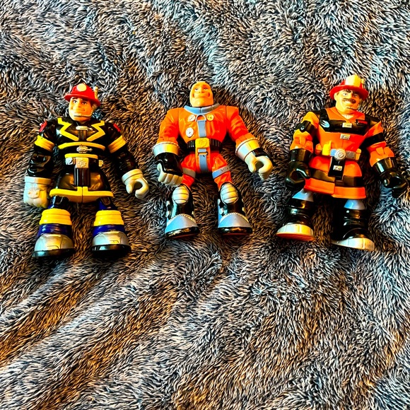 Mattel  rescue heroes firefighters action figures - Picture 1 of 4